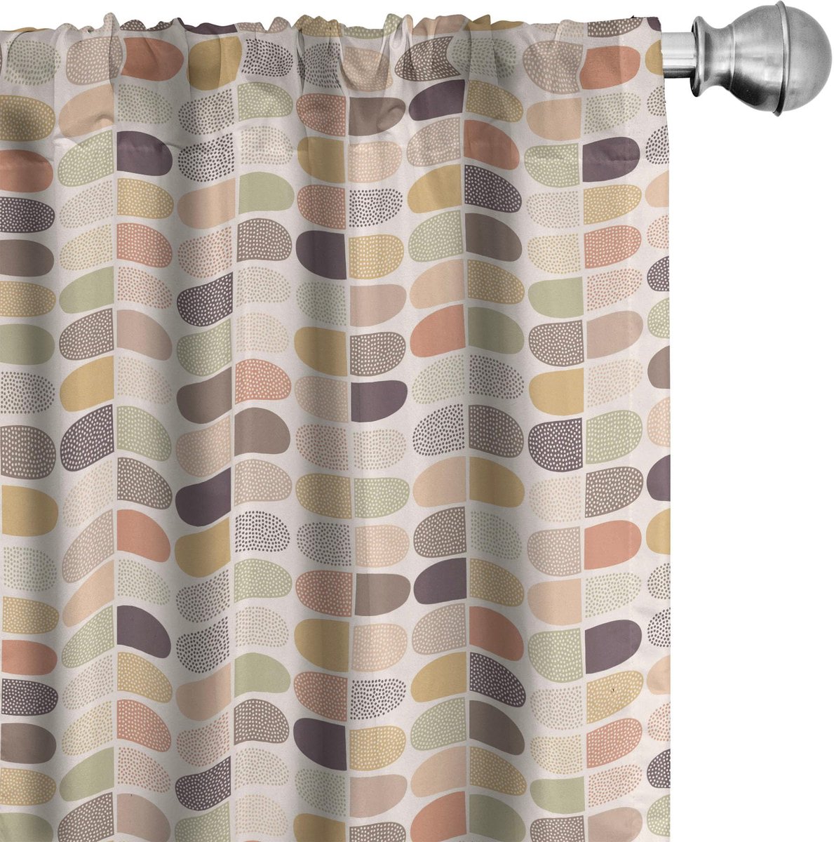 ABAKUHAUS Voorhangen – 2x75x225 cm – Mikrofaser – lichte zalmkleur Pale Salmon Multicolor