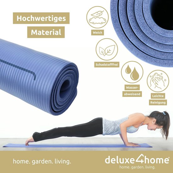 Comfortabele Antislip Yogamat met Uitlijningslijnen voor Yoga, Pilates en Fitness — afbeelding 5