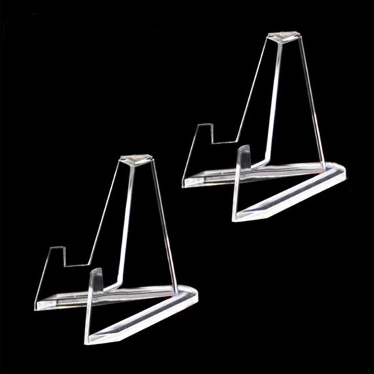 Stunq® 15 stuks acryl ezelhouders voor munten, muntenstandaard, acryl, muntenstandaard, medaillestandaard, doorzichtige multifunctionele displayhouder, helder, standaard voor kleine verzamelvoorwerpen, transparant