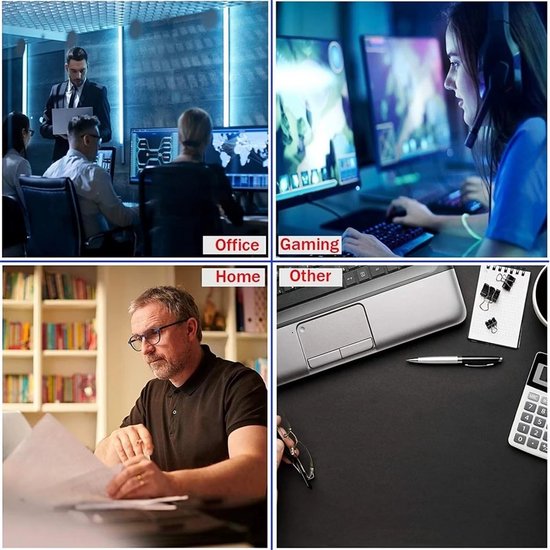 XXL Gaming Muismat Wit Roze Paars Antislip Bureaumat Wasbaar — afbeelding 2