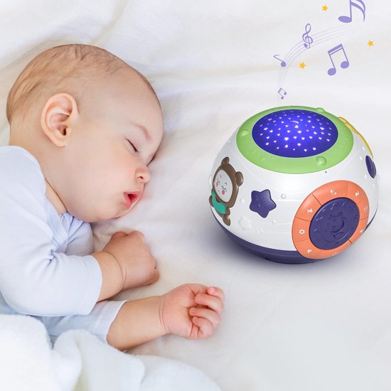 Sterrenhemel Projector Nachtlampje met Muziek en Slaapgeluiden voor Baby en Peuter — afbeelding 3