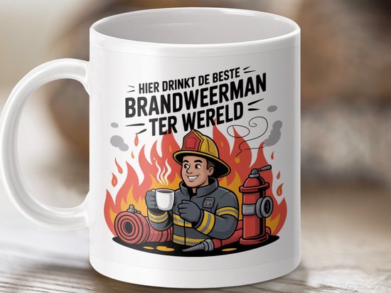 Mok Brandweerman Mok, Beste Brandweerman Ter Wereld, Brandweer Koffie, Grappige Brandweer Mok, Cadeau voor Brandweerlieden