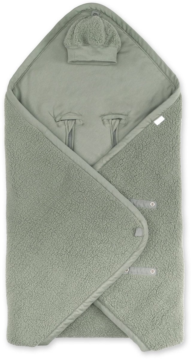 BEMINI Voetenzak - Biside 0-12m - Knusse teddy - Kaki