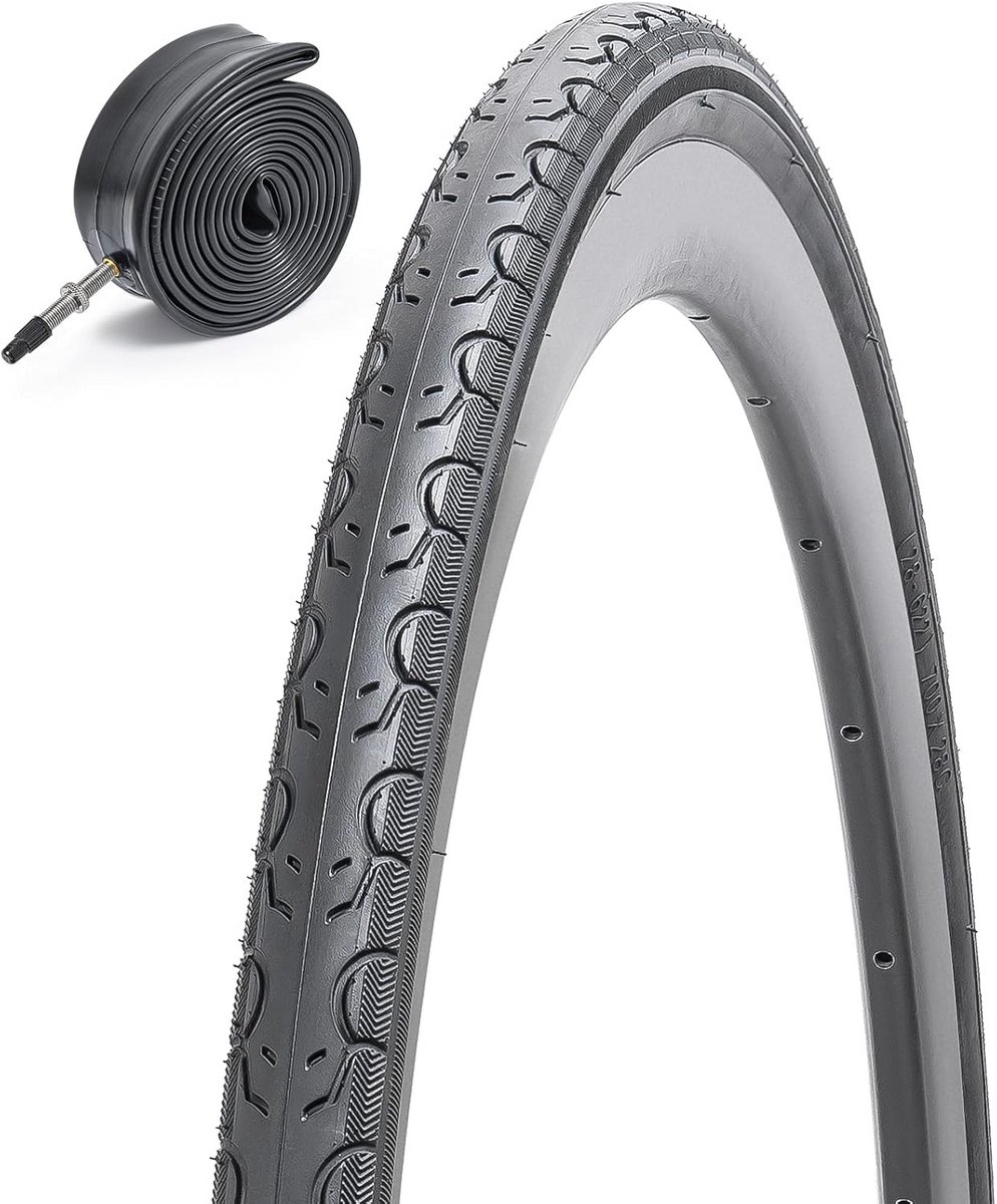 Draadsnele Fietsband 700x28C (28-622) met Binnenband (Presta 48mm) - Geschikt voor Racefiets en Stadsfiets