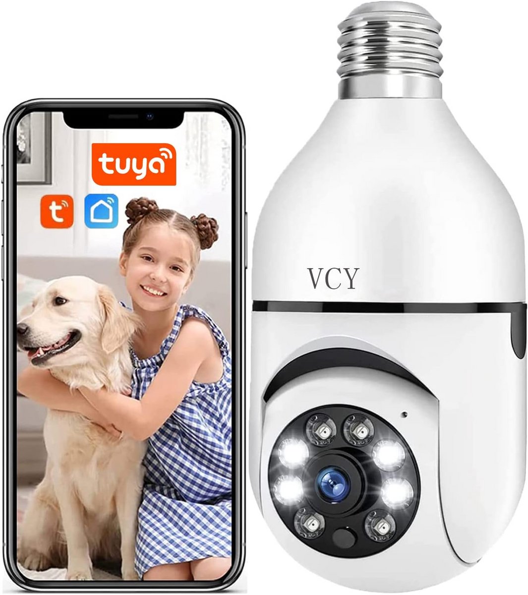E27 Wifi Camera Full HD 1080P Beveiligingscamera met Nachtzicht en Tweewegs Audio