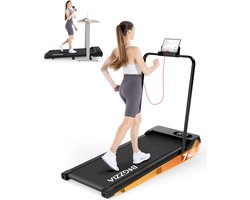 Loopband met 7% helling - Inklapbaar loopband Elektrisch 1-8 km/u - met afstandsbediening en LCD-display - Walkingpad - Treadmill - Zwart