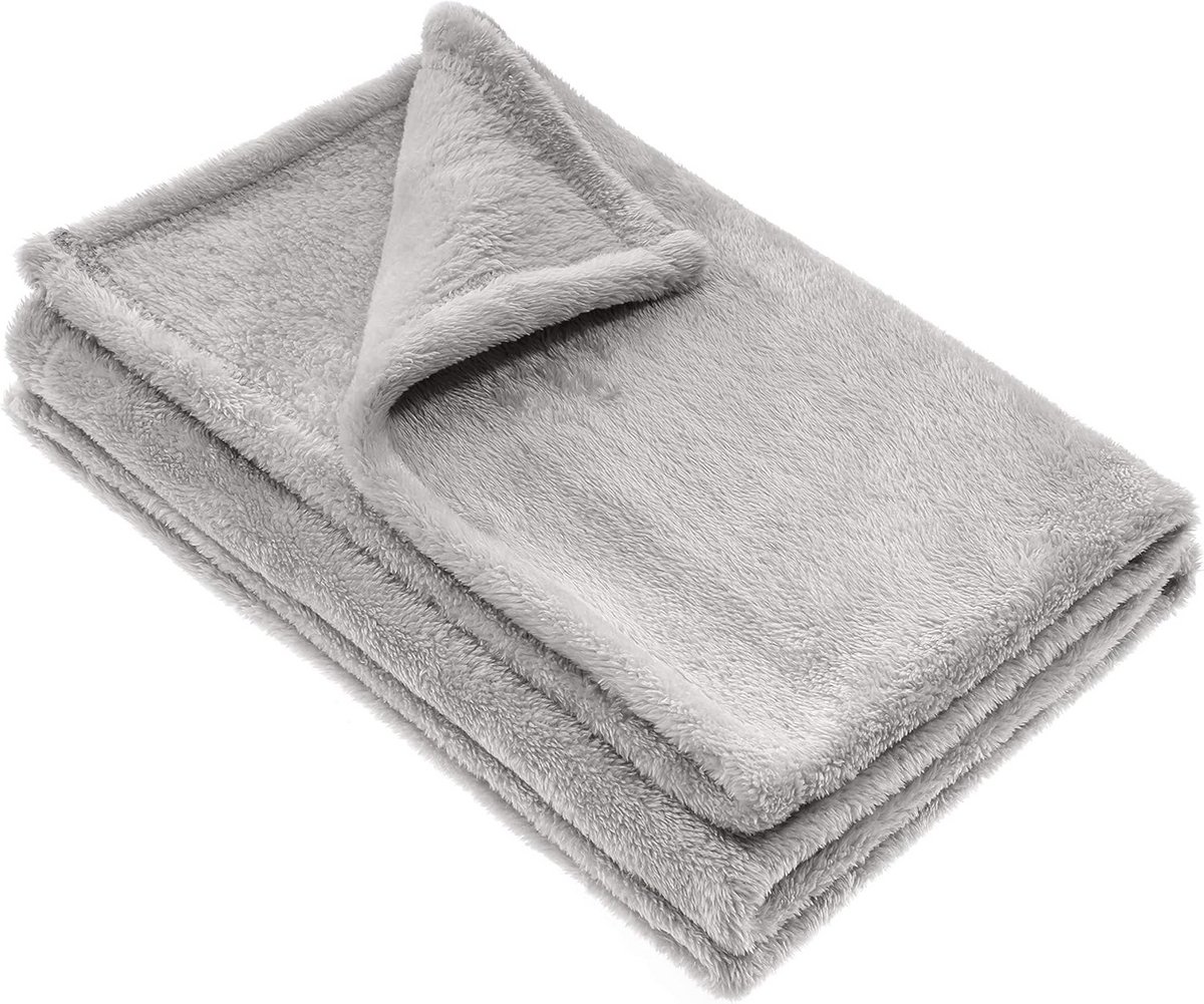 Zachte Fleece Babydeken 75 x 100 cm - Oeko-Tex Gecertificeerd - Grijs