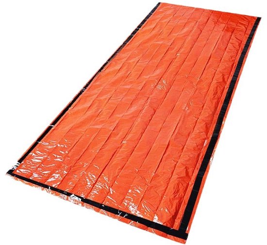 1 item - Slaapzak - Noodkamperen, wandelen, bergbeklimmen, wildernis - Onderkoelingsisolatie en warmtebehoudmateriaal, overlevingsdeken - Oranje van SOL — afbeelding 3