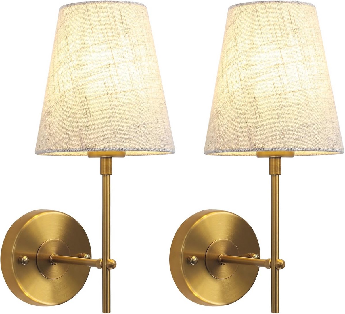 Wandlamp voor binnen - Vintage design in goudkleur, ideaal voor woonkamer, keuken en badkamer