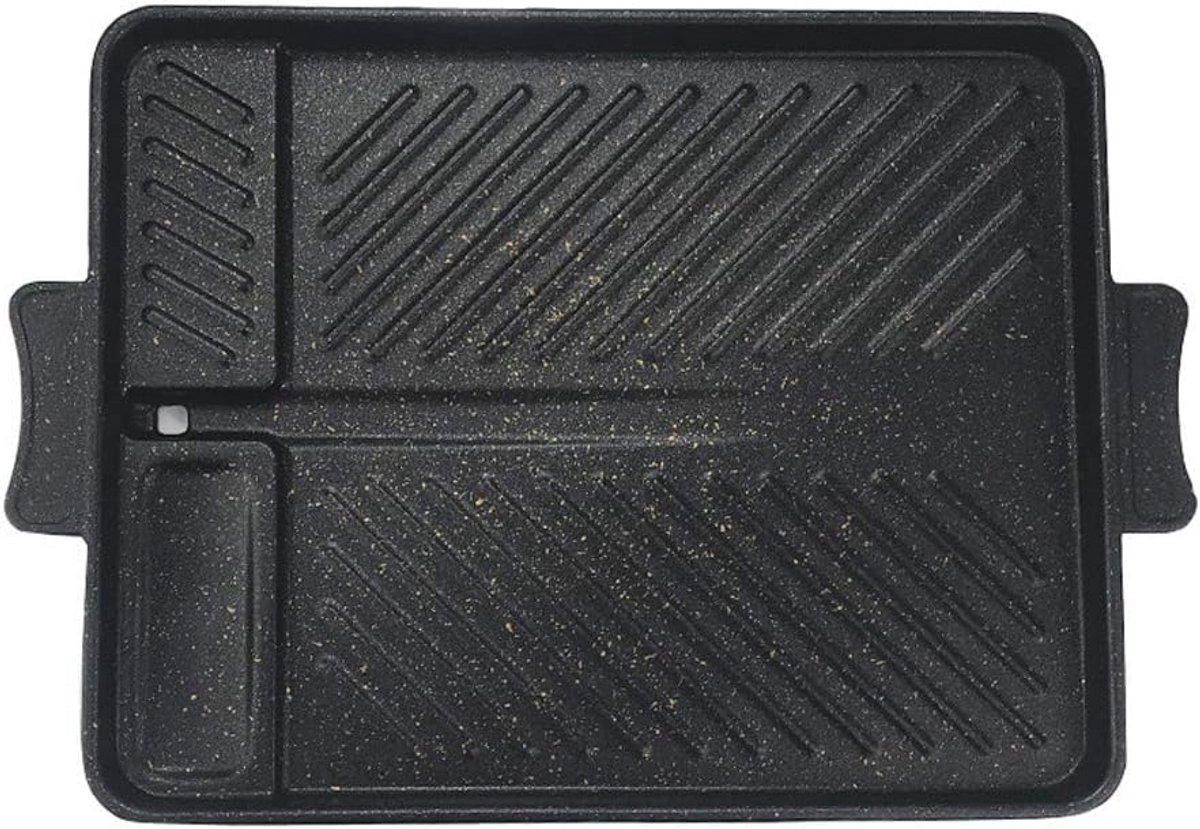 Rookloze Rechthoekige Grillpan voor BBQ en Bakken