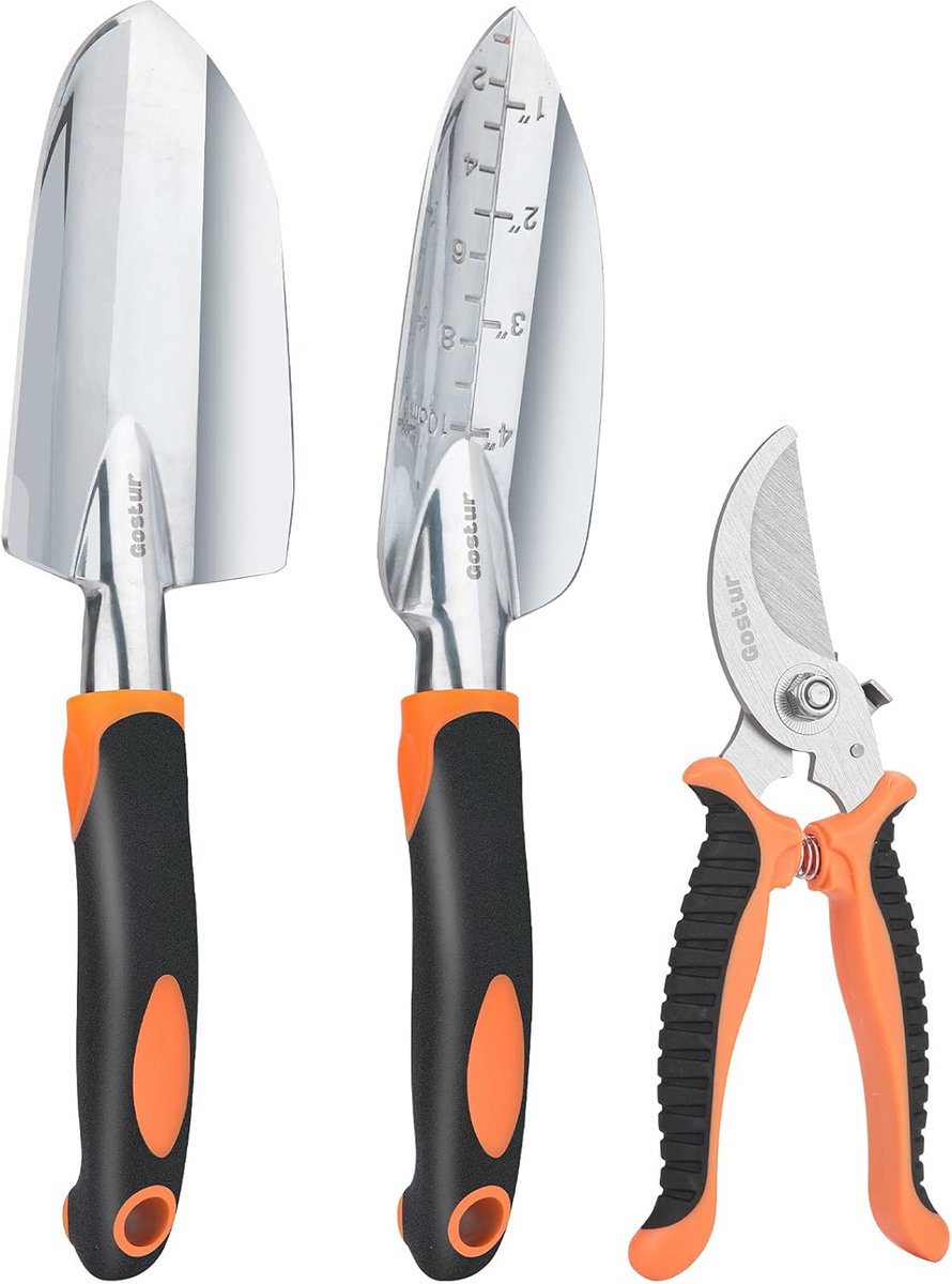 3-delige Tuingereedschapsset - Robuust Handgereedschap voor Tuinliefhebbers - Comfortabele Grip en Ideaal Cadeau
