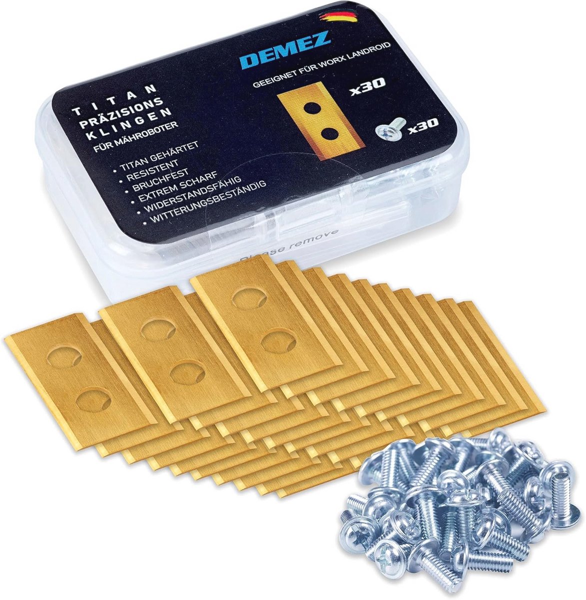 Robotmesjes Vervangmessen voor Landroid - 30 Stuks Titanium - Robotmesjes - €59,55