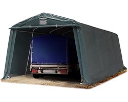 TOOLPORT Tentgarage 3,3 × 6,2 m Premium Carport van PE 600 N – Overkapping / Opslagtunnel, Groen