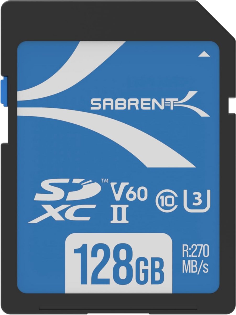 Geheugenkaart SD UHS-II - 128 GB met hoge snelheid R270 MB/s W170 MB/s