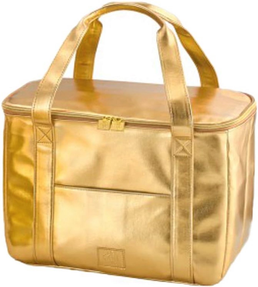 Gouden koeltas 42x20x30 cm – Stijlvolle boodschappentas voor het koelen van eten en drinken