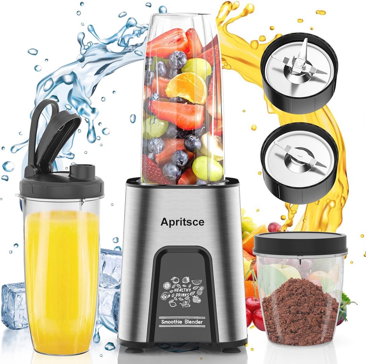 Mini Smoothie Maker - 850W Elektrische Blender met Schenkdeksel