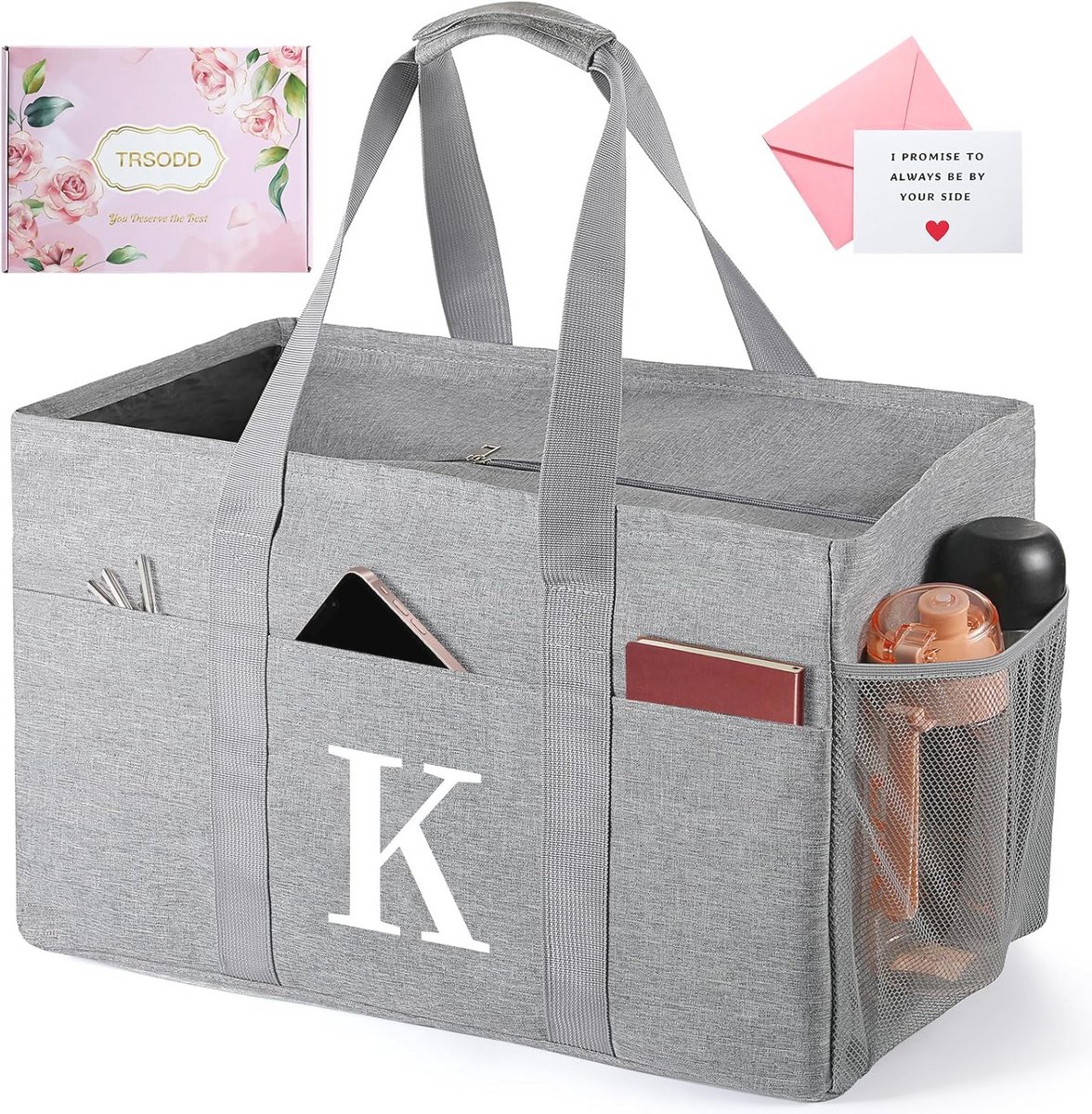 Opvouwbare herbruikbare boodschappentas voor vrouwen - Grote canvas utility tas