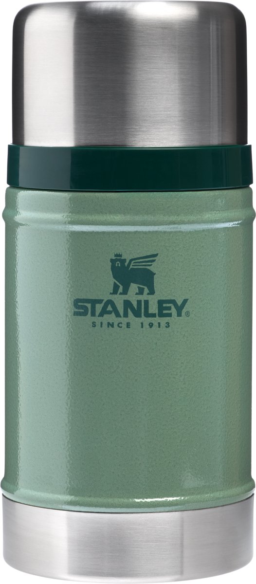 Stanley Classic Legendary Food Jar 0.7L - Thermos Lunchbox Houdt 15 Uur Warm - Deksel Dient Als Kom - Lekvrije Voedselcontainer - BPA-Vrij - Vaatwasserbestendig - Hammertone Green