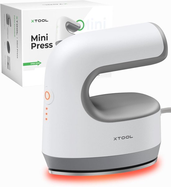 xTool Mini Pressa a Caldo, Stampante per Tessuti Ultra Leggera con 3 Modalità di Temperatura, Stampante Portatile per Magliette per Borse, Scarpe, T-shirt, Cuscini, Vinile