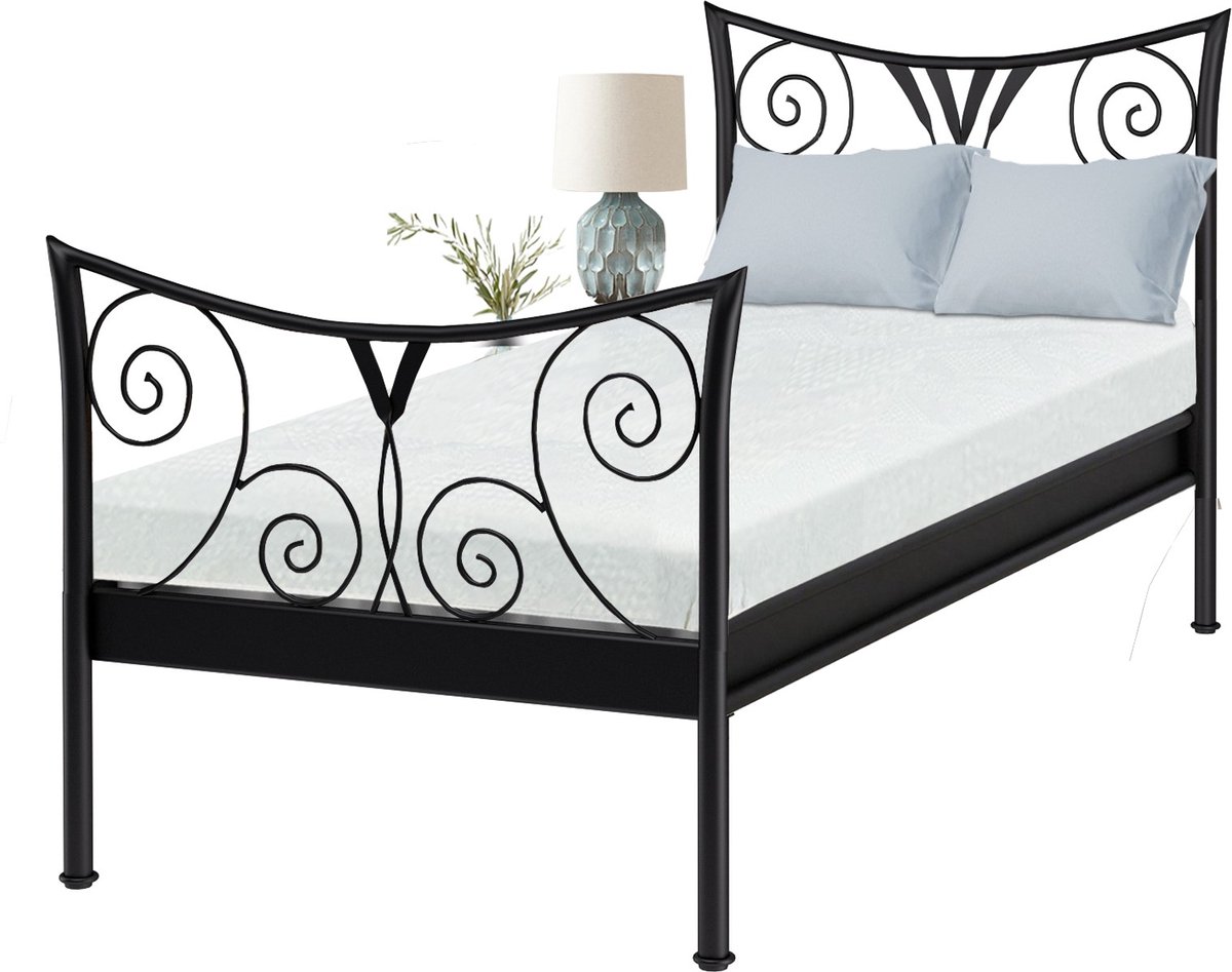 Notio Living Prinses-Bedframe - Zwart Metaal
