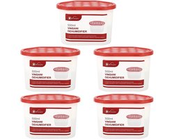 Binnenluchtontvochtiger 500 ml - Effectieve vochtbestrijding voor huis, keuken, slaapkamer en badkamer - 5 stuks