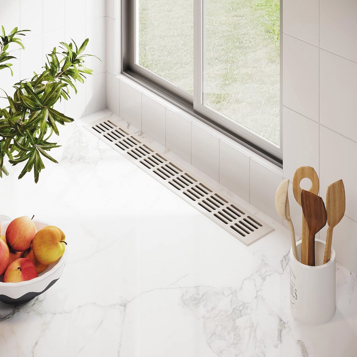 Ventilatierooster Aluminium 80mm x 400mm - Ventilatieplaat voor Optimale Luchtcirculatie