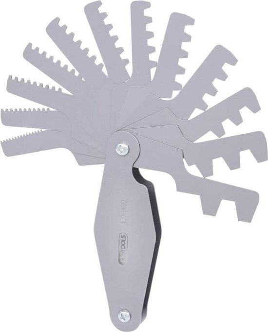 KS Tools 300.0622 Trapeziumdraadmeter, voor 30° draad 2-12mm KS Tools 300.0622 Trapeziumdraadmeter, voor 30° draad 2-12mm