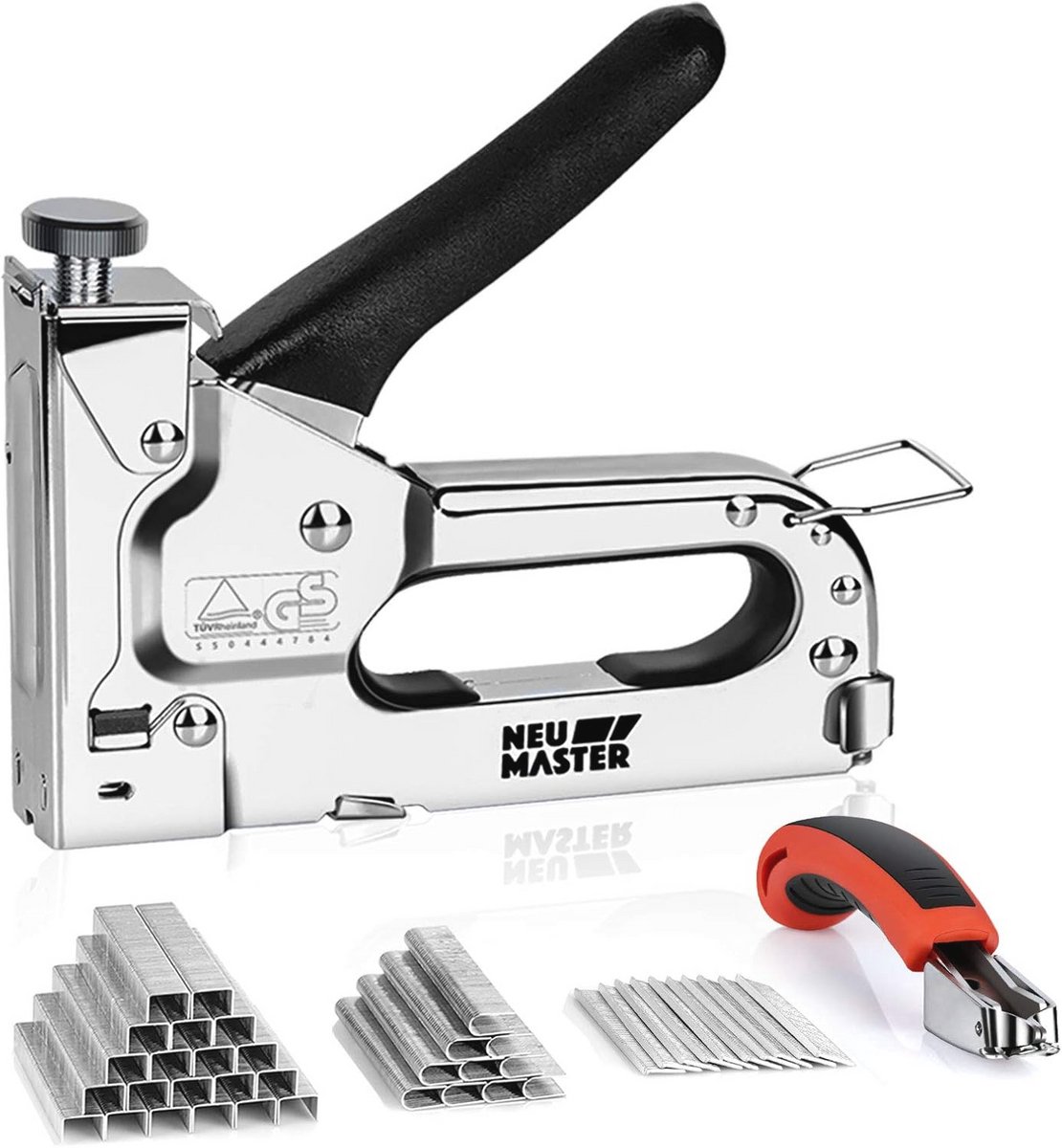 3-in-1 Handnietmachine voor Hout - Handmatig Nietpistool met 2000 Klemmen