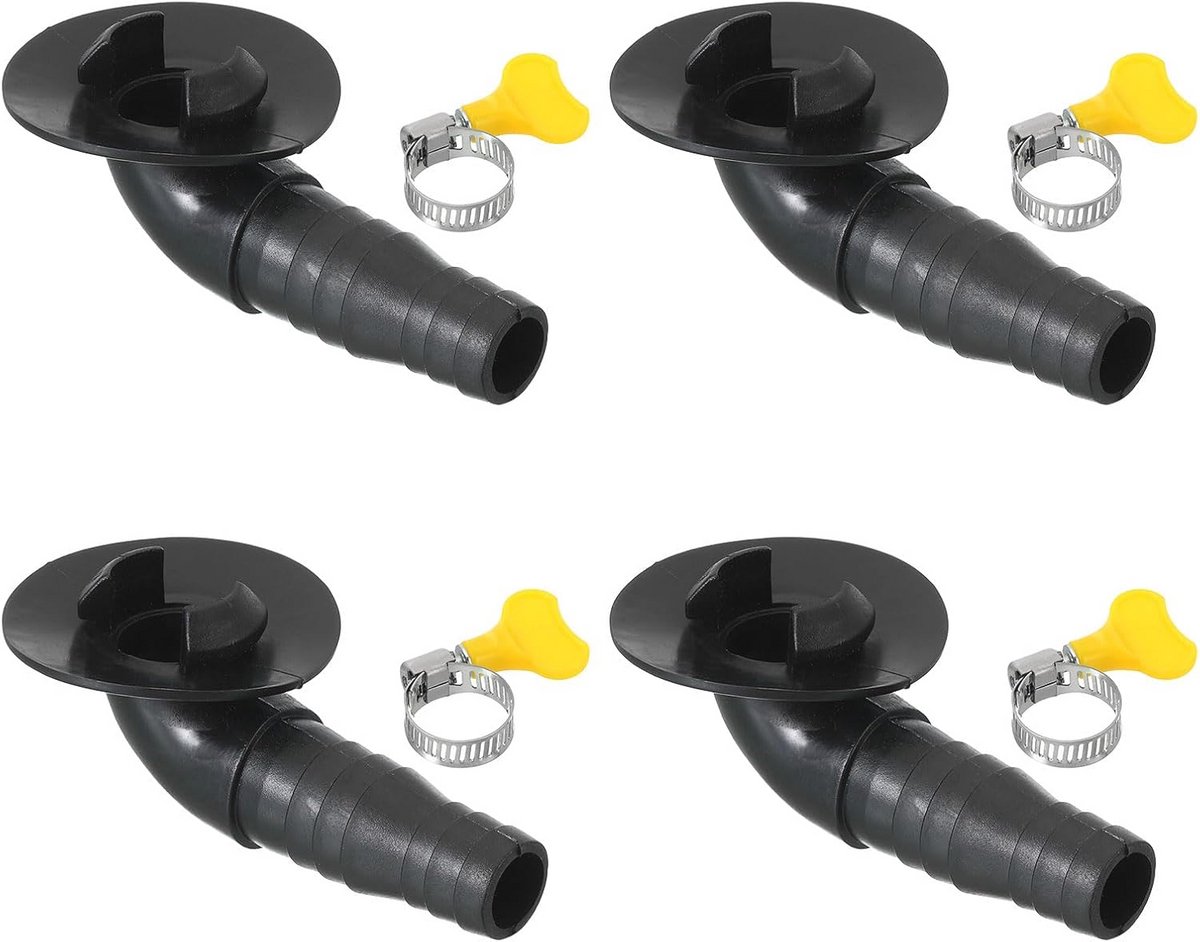 Universele 20 mm Airconditioner Afvoerslang Connector - 4 Stuks met Klemring voor Mini-Split en Vensterunit