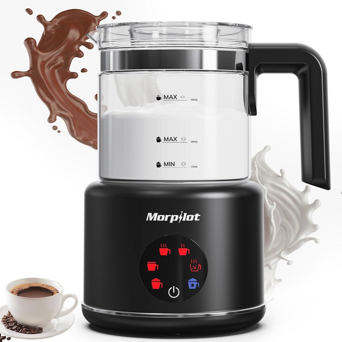 Elektrische Melkopschuimer - 6-in-1 Functie voor Cappuccino en Warme Melk
