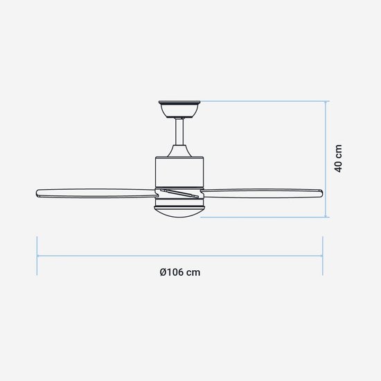 Bright Home Plafondventilator Matilda Met Verlichting - 106cm - 6