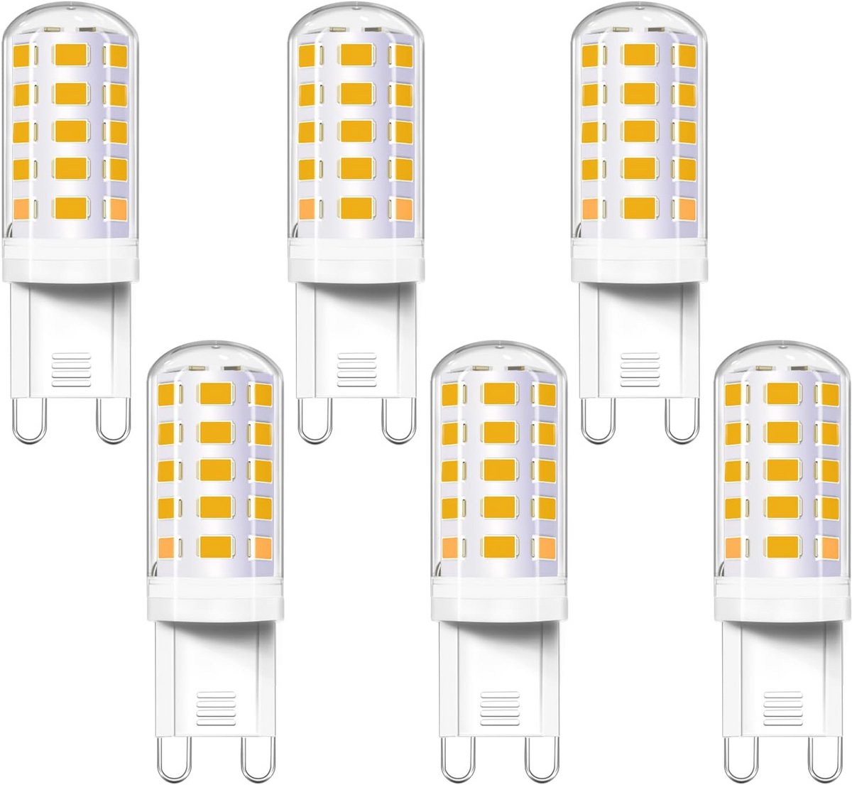 LED G9-lampen 4W Warm Wit 2700K - 6 Stuks, Equivalent aan 33W/40W Halogeenlampen