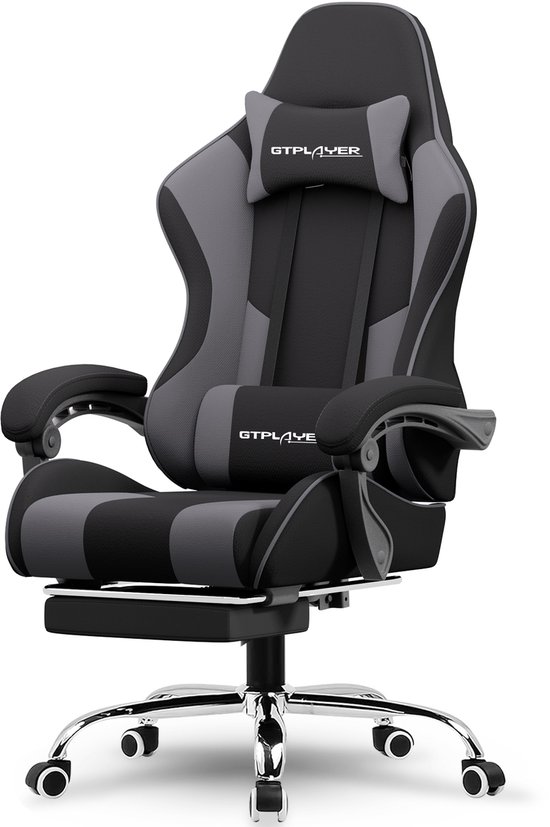 GTPLAYER Gamingstoel Ergonomisch met Uitschuifbare Voetsteun - GTPLAYER - €125,99
