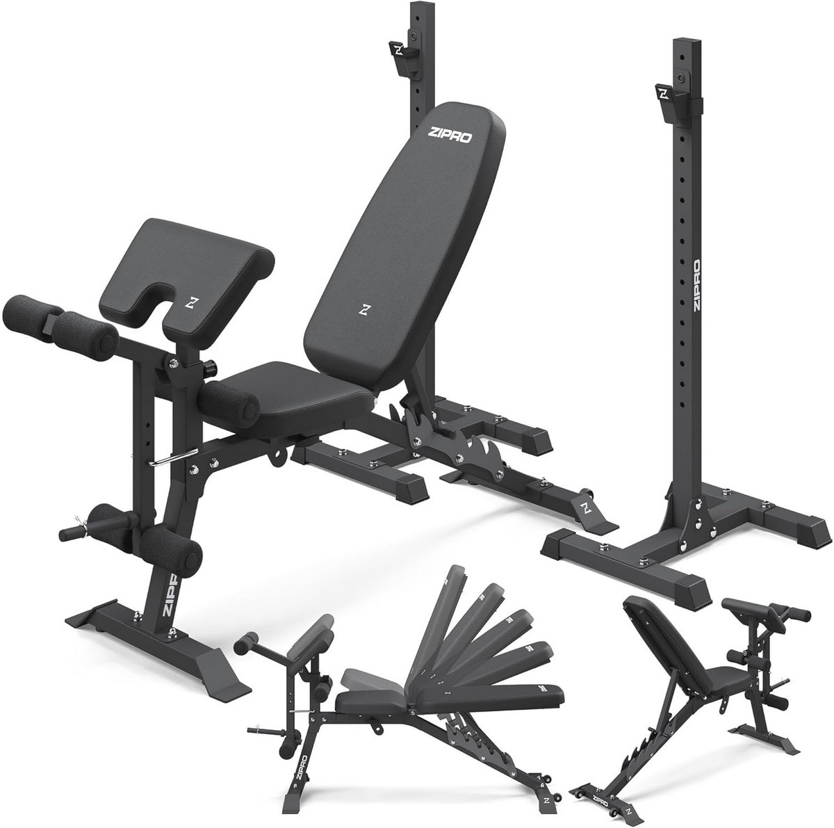 Inklapbare trainingsbank voor krachttraining, verstelbare rugleuning, multifunctionele fitnessapparatuur voor thuis en sportschool