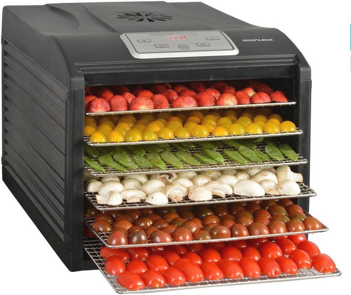 Fruit- en groentendroger met 6 trays en 500 watt