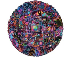 100 Neon Graffiti Stickers voor Laptop, Skateboard, Auto en Meer - Vintage Decals