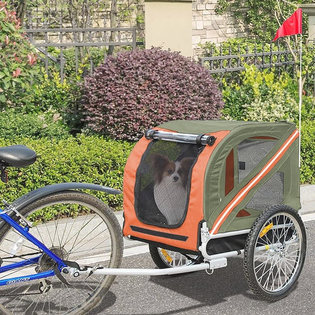 Opvouwbare Fietskar voor Huisdieren met Reflectoren en Hoog Draagvermogen