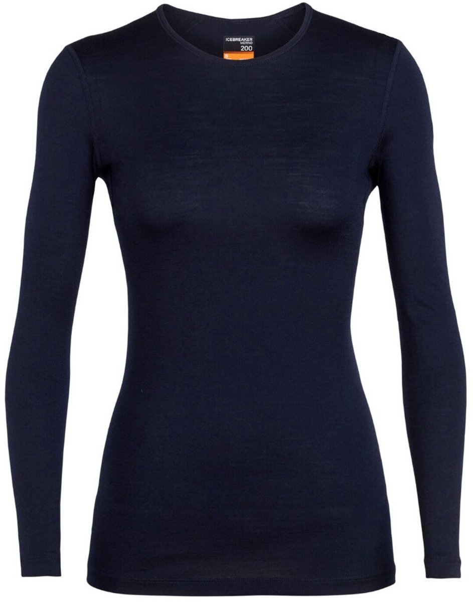 Icebreaker Women's Oasis Long Sleeve Crewe Midnight Navy - XS