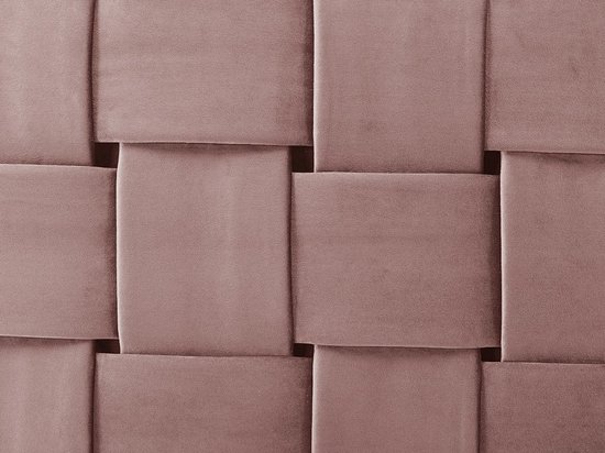Tête de lit JENNA - Velours - 160cm - Vieux rose L 160 cm x H 92 cm x P 7 cm
