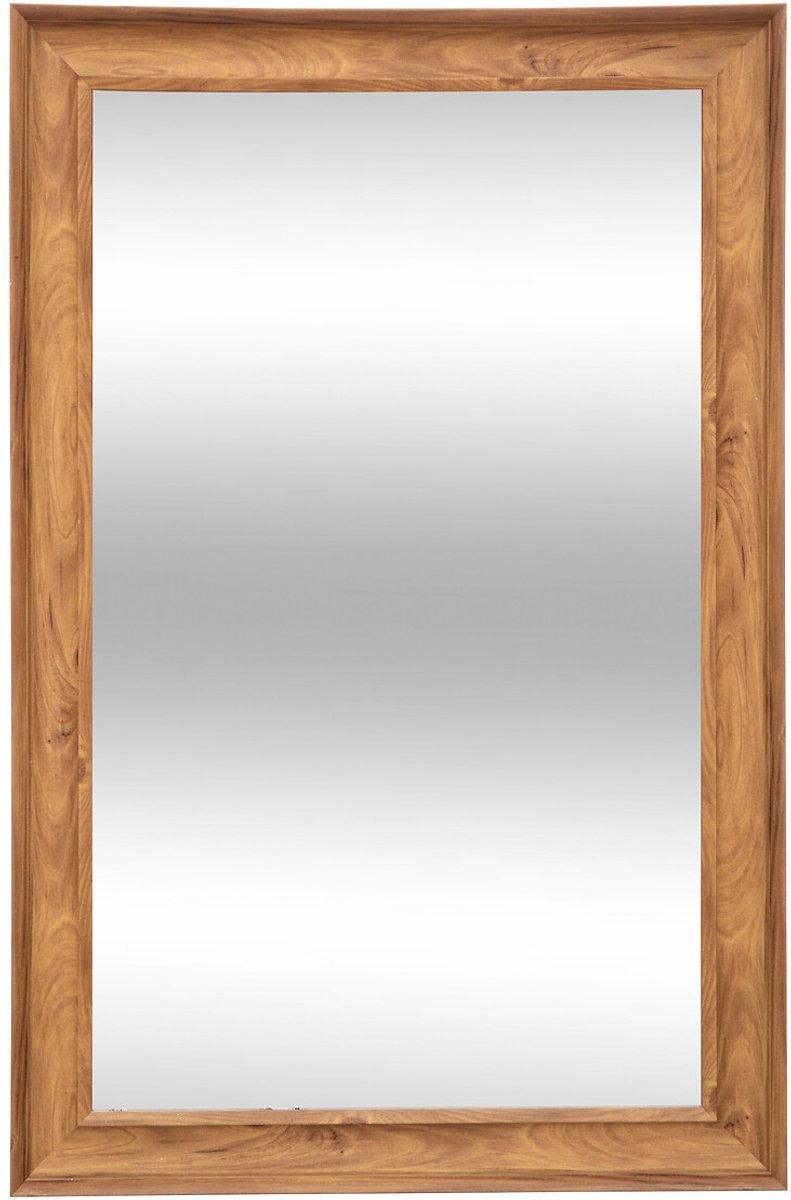 Rechthoekige houten wandspiegel MAE