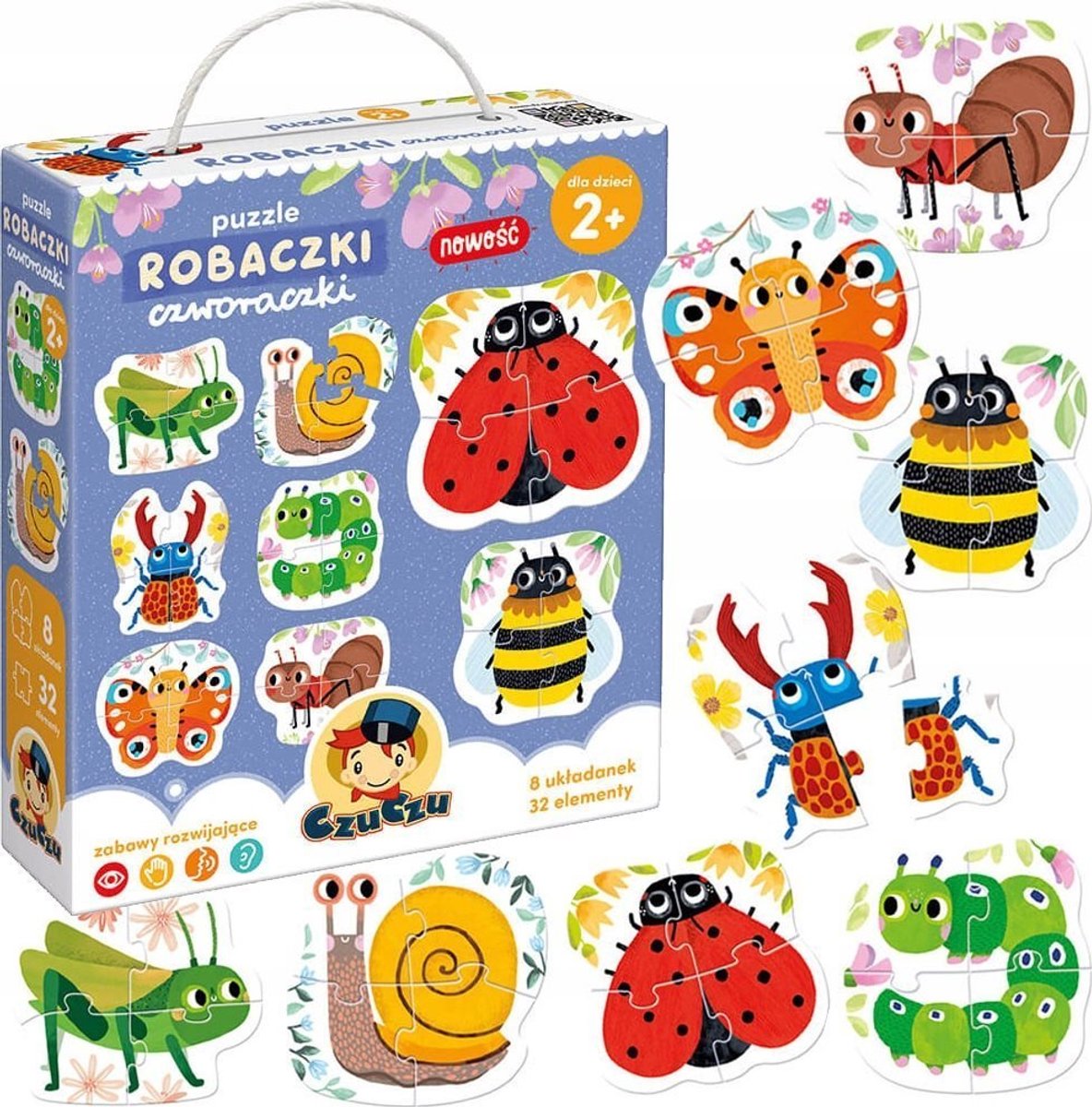 Vrolijke Puzzels voor het Hele Gezin: Vrolijke Kevertjes (32 Stukjes)