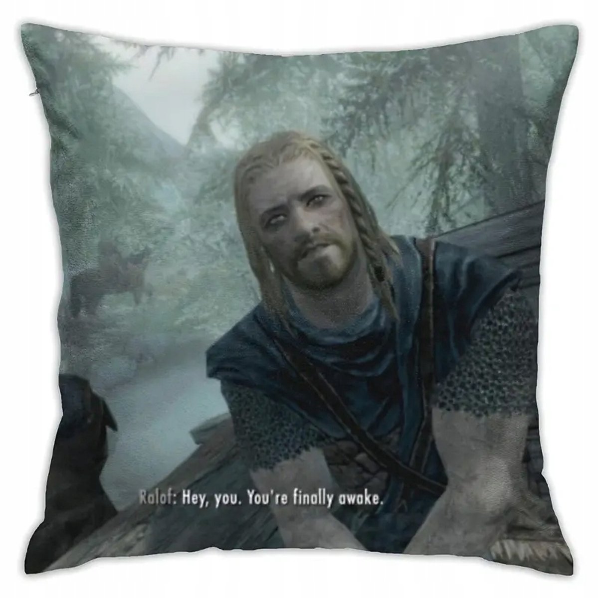 Skyrim 'Eindelijk Awake' Kussenhoes - 45x45cm - Polyester