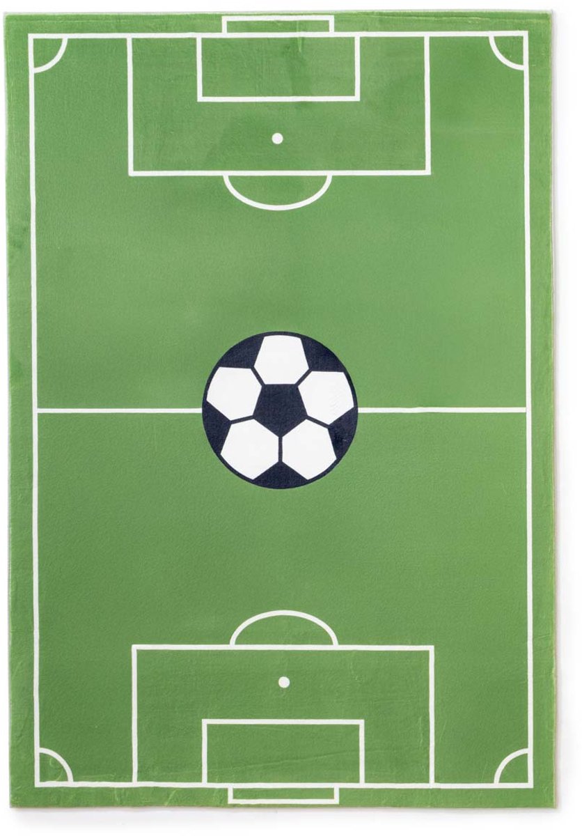 Wasbaar kindervloerkleed - Fluffito Strike groen 80x150 cm