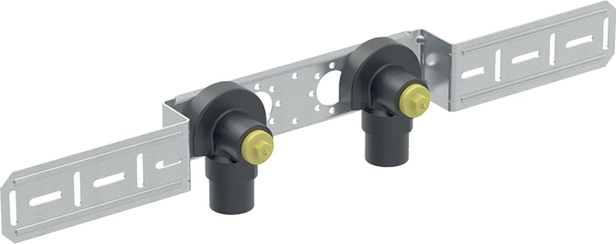 Geberit Mepla Aansluitbocht 90° voorgemonteerd, dubbel, DN 12, 601.781.00.5