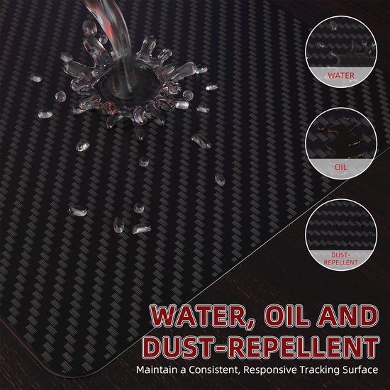 ATTACK SHARK CM04 Carbon Fiber eSport Gaming Mousepad - Ultradun ontwerp - 36*28 CM - Koolstofvezel