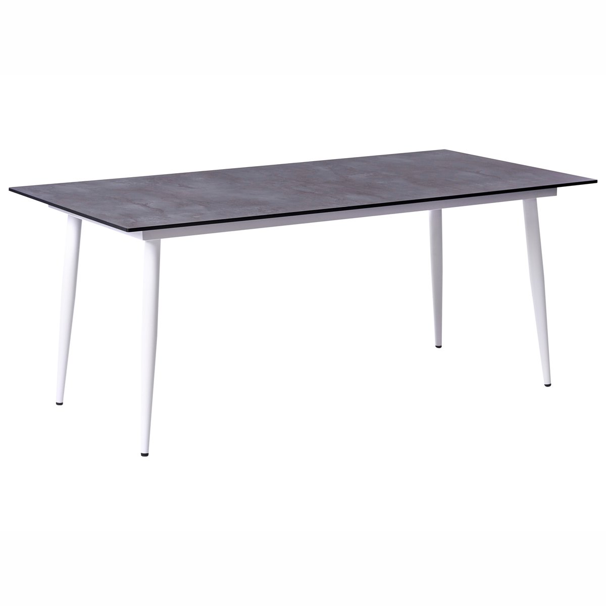 TOLENTINO - Tuintafel - Wit/Grijs - HPL/Aluminium