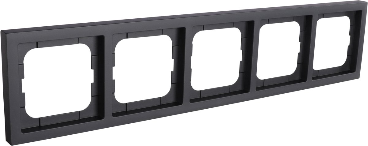 Busch-Jaeger Future Linear afdekraam - 5-voudig - zwart