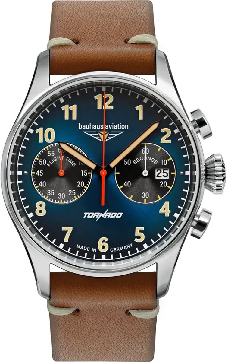 Bauhaus 2772-3 Aviation Tornado chronograaf horloge