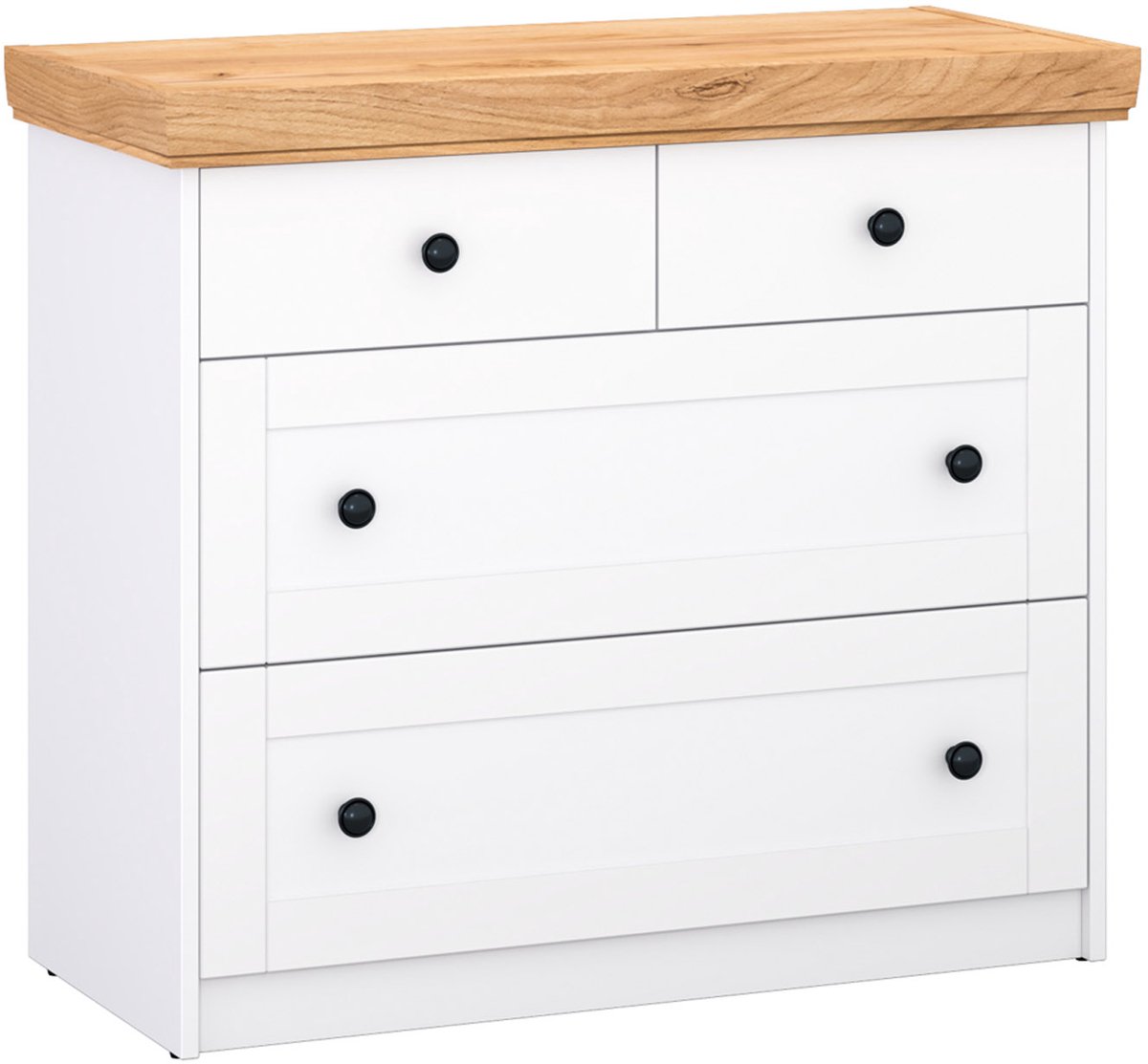 Homestyle4u Commode - Sideboard met 4 lades - Ladekasten - Wit