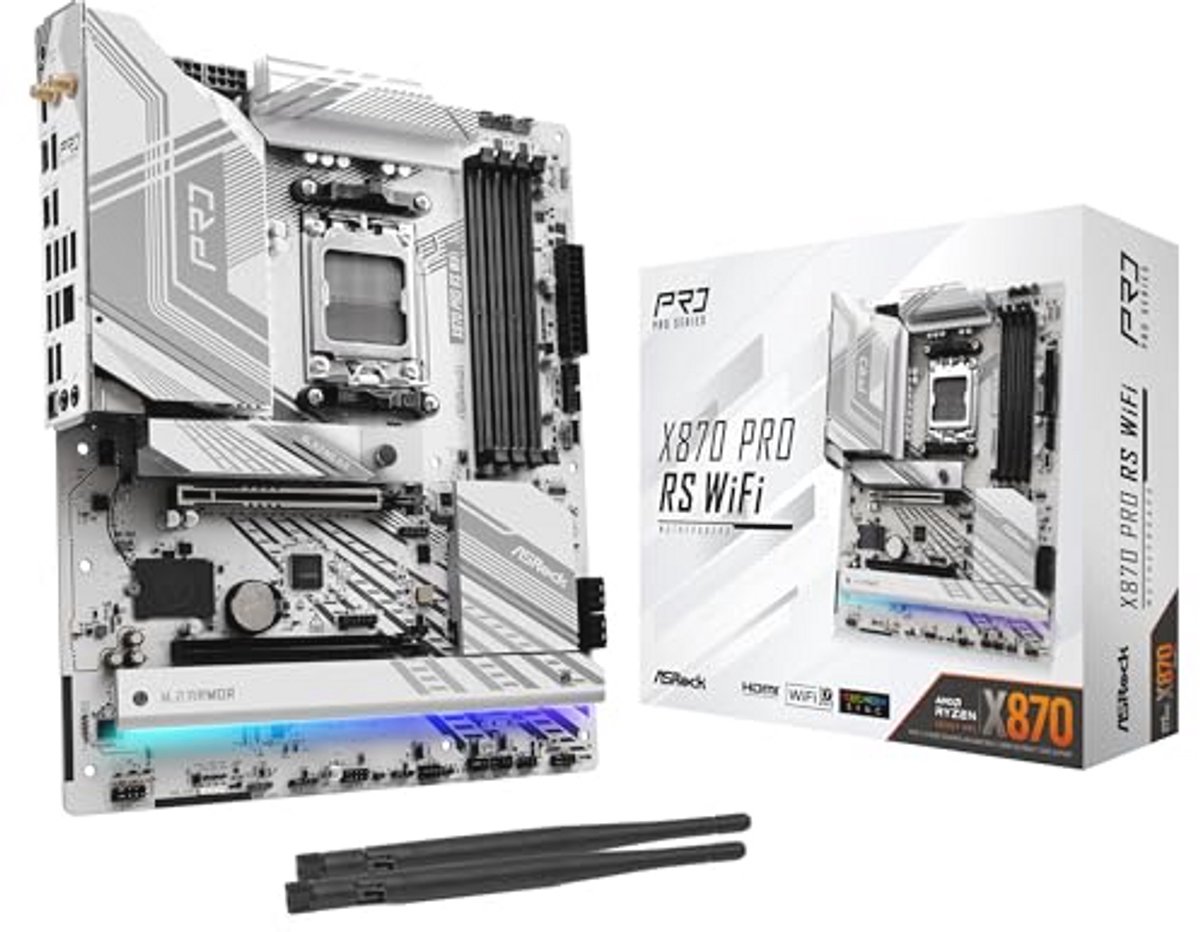 X870 PRO RS WIFI ATX Moederbord AM5 met USB4 en HDMI